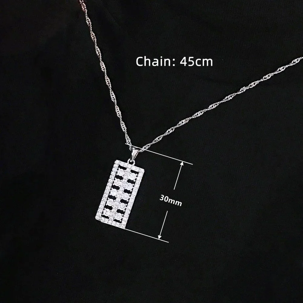 New Sterling Silver CZ Pendant